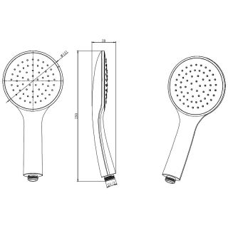 Ручной душ Aquatek AQ2001MB Черный матовый